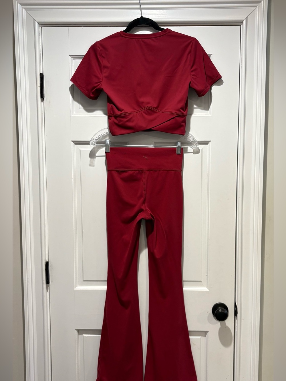 JoyLab Burgundy Red Two-Piece Set -Crop Top(SMALL) & Flared Leggings(X-SMALL) - Picture 8 of 16